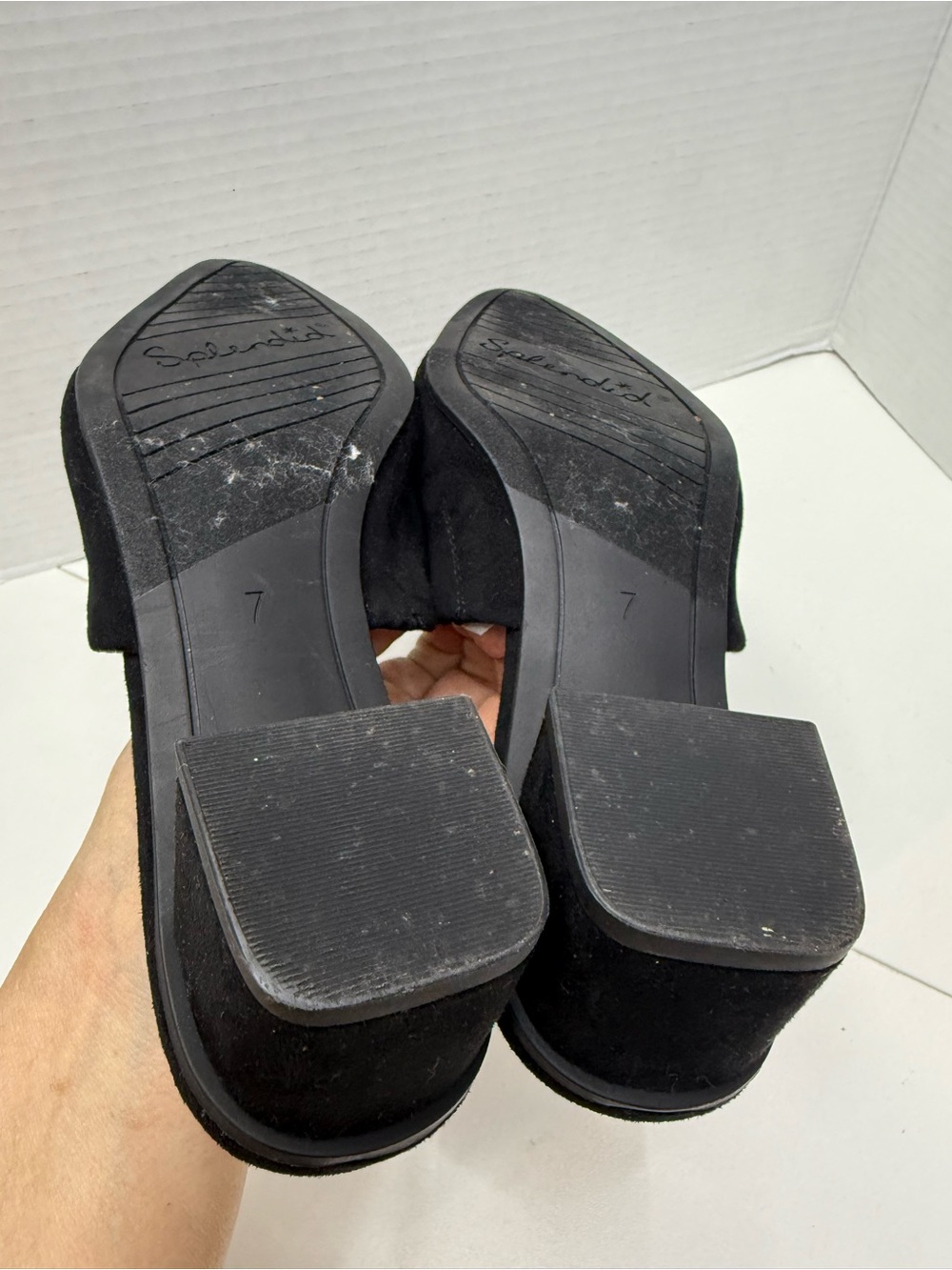 Splendid Black Suede Pointed Slip-On Mules - Picture 8 of 8